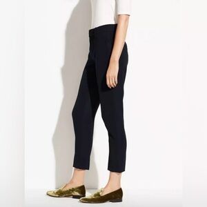 Vince Black Tapered Trousers In Japanese Crepe Size 16